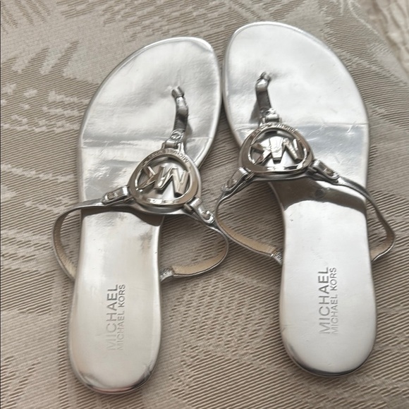 MICHAEL Michael Kors Shoes - Michael Kors Silver Sandals